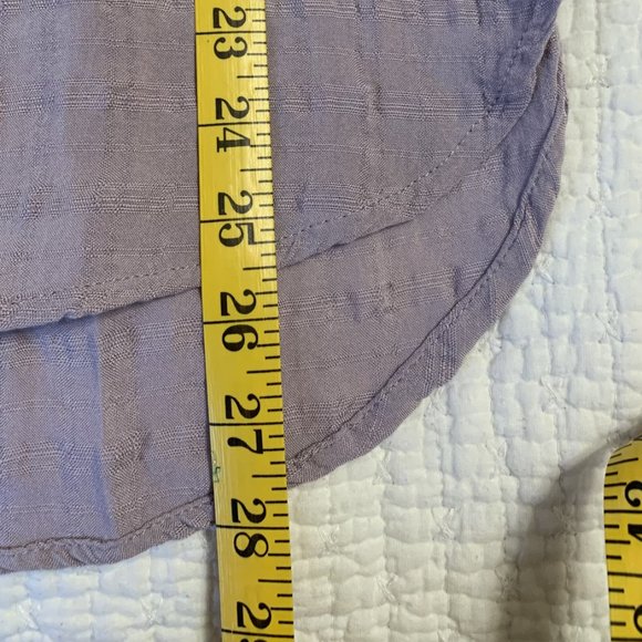 Knox Rose Button Down Sleeveless Tunic Tank Lavender Size M - Picture 5 of 5